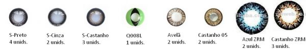 Lentes (Natural, Branco, Zumbi, Gato, etc.)